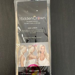 Hidden crown halo hair extensions